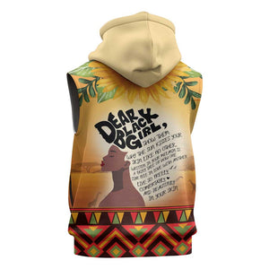 Dear Black Girl Sleeveless Zip Hoodie African Pride Black Women - African Pride