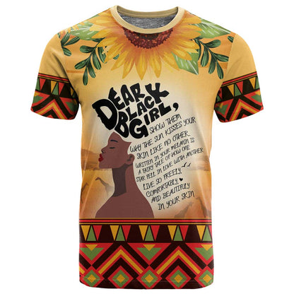 Dear Black Girl T shirt African Pride Black Women