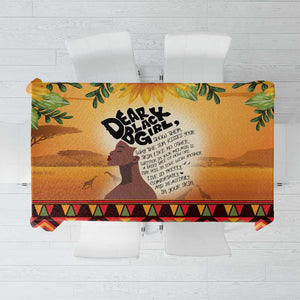 Dear Black Girl Tablecloth African Pride Black Women