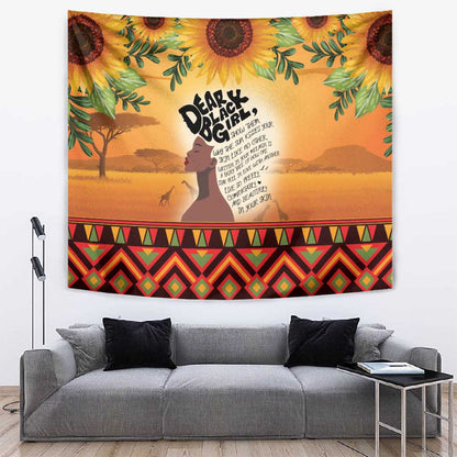 Dear Black Girl Tapestry African Pride Black Women
