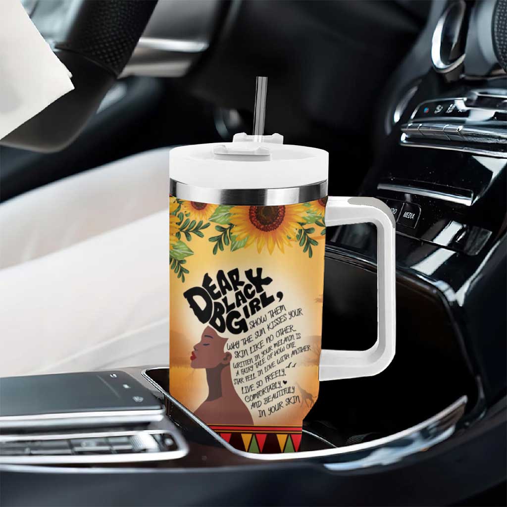 Dear Black Girl Tumbler With Handle African Pride Black Women