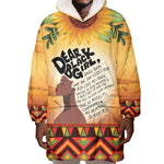 Dear Black Girl Wearable Blanket Hoodie African Pride Black Women