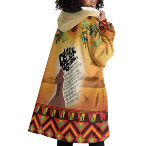 Dear Black Girl Wearable Blanket Hoodie African Pride Black Women