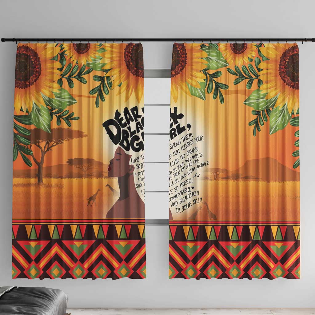 Dear Black Girl Window Curtain African Pride Black Women