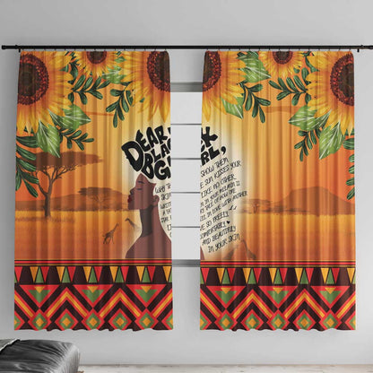 Dear Black Girl Window Curtain African Pride Black Women