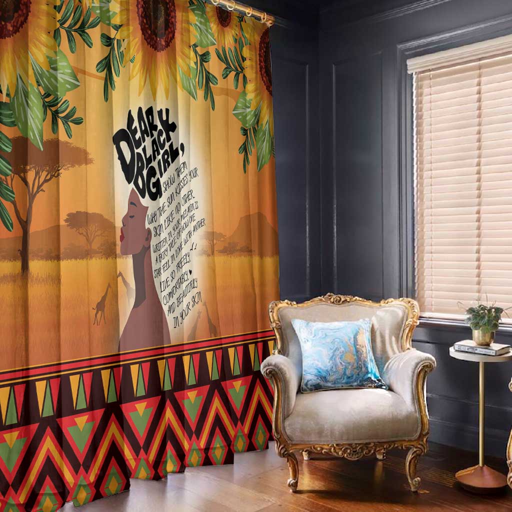 Dear Black Girl Window Curtain African Pride Black Women