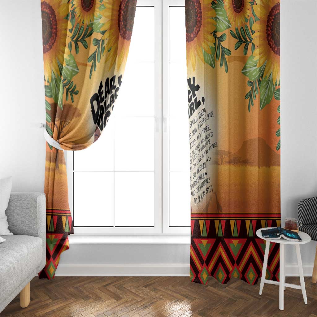 Dear Black Girl Window Curtain African Pride Black Women