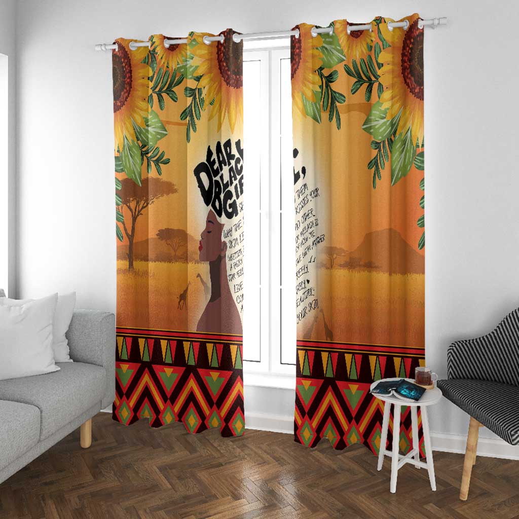 Dear Black Girl Window Curtain African Pride Black Women