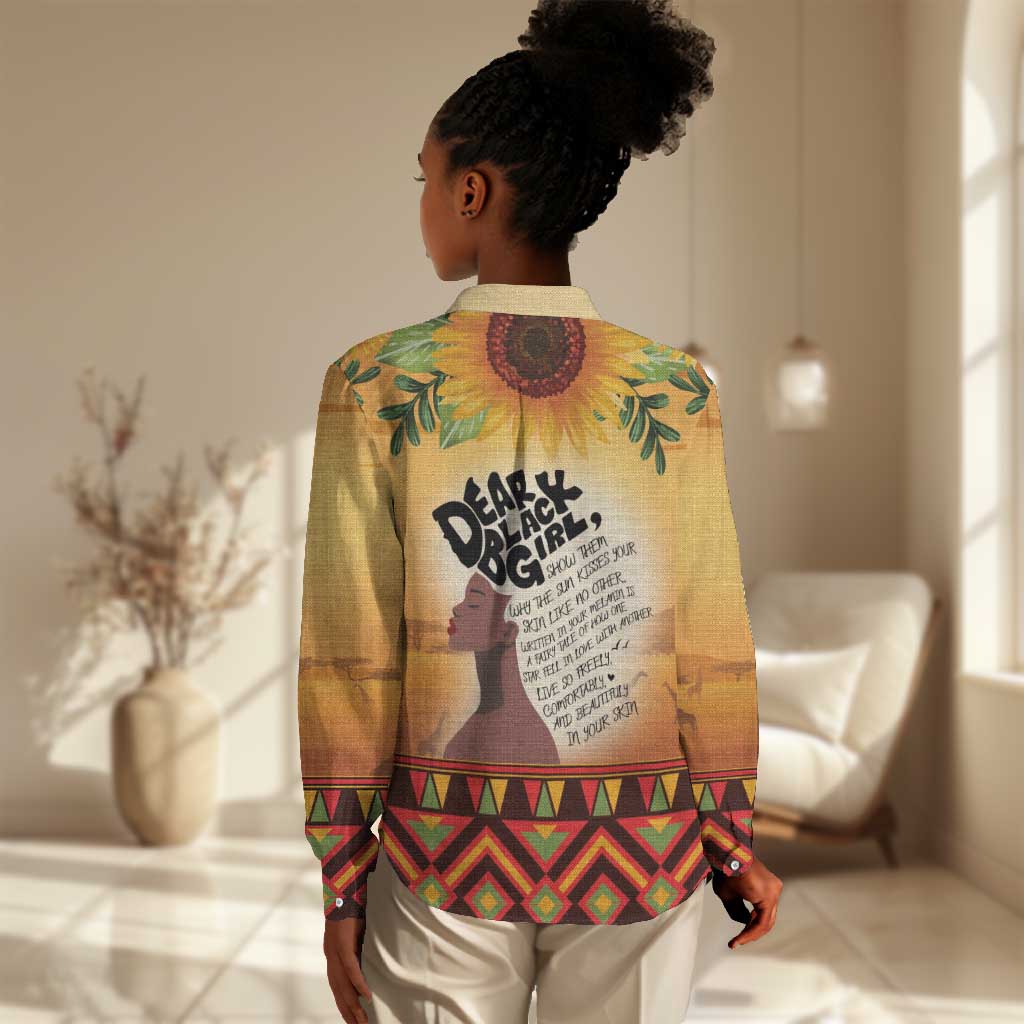 Dear Black Girl Women Casual Shirt African Pride Black Women