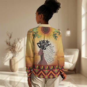Dear Black Girl Women Casual Shirt African Pride Black Women