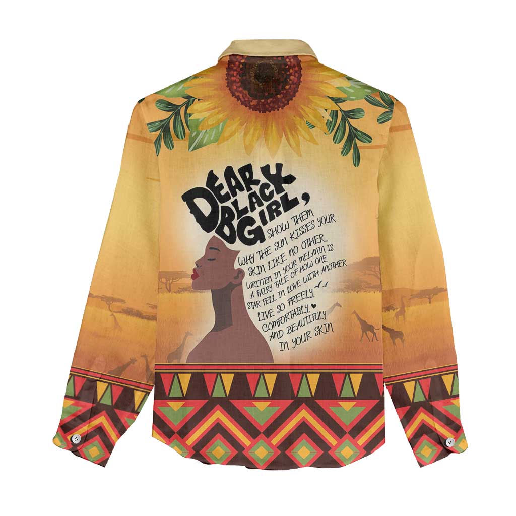 Dear Black Girl Women Casual Shirt African Pride Black Women