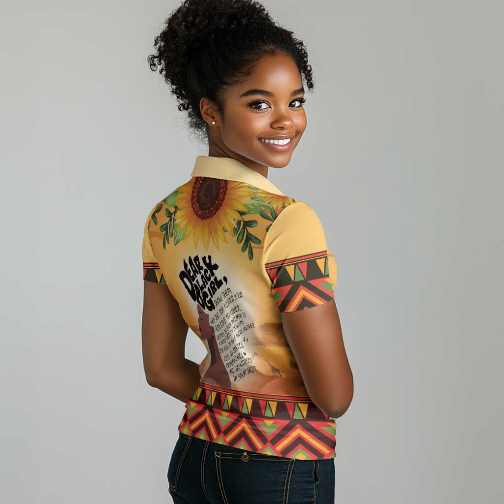 Dear Black Girl Women Polo Shirt African Pride Black Women