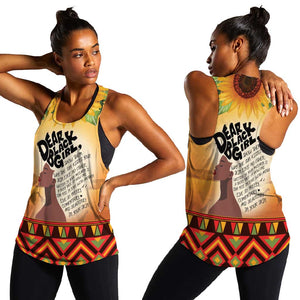 Dear Black Girl Women Racerback Tank African Pride Black Women