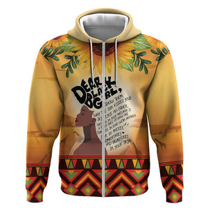 Dear Black Girl Zip Hoodie African Pride Black Women