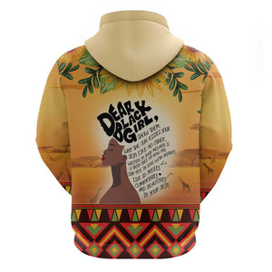 Dear Black Girl Zip Hoodie African Pride Black Women