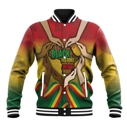 Black History Month Baseball Jacket I Am Black