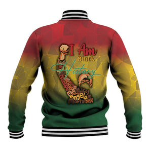 Black History Month Baseball Jacket I Am Black