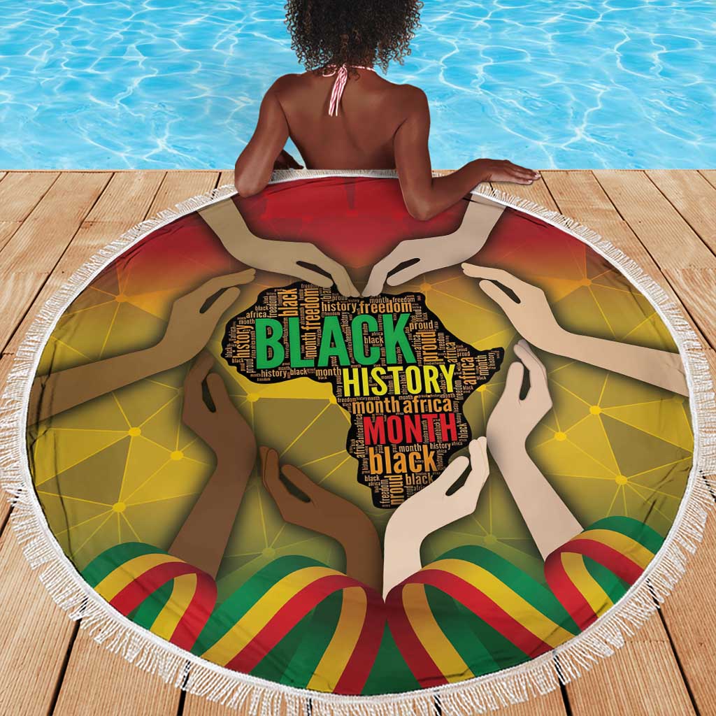 Black History Month Beach Blanket I Am Black