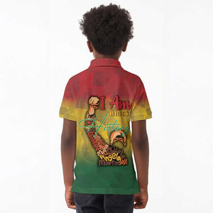 Black History Month Kid Polo Shirt I Am Black