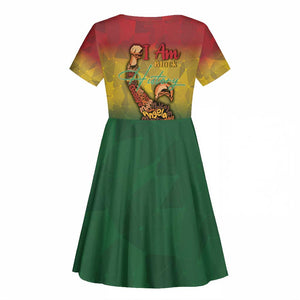 Black History Month Kid Short Sleeve Dress I Am Black