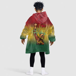 Black History Month Kid Wearable Blanket Hoodie I Am Black