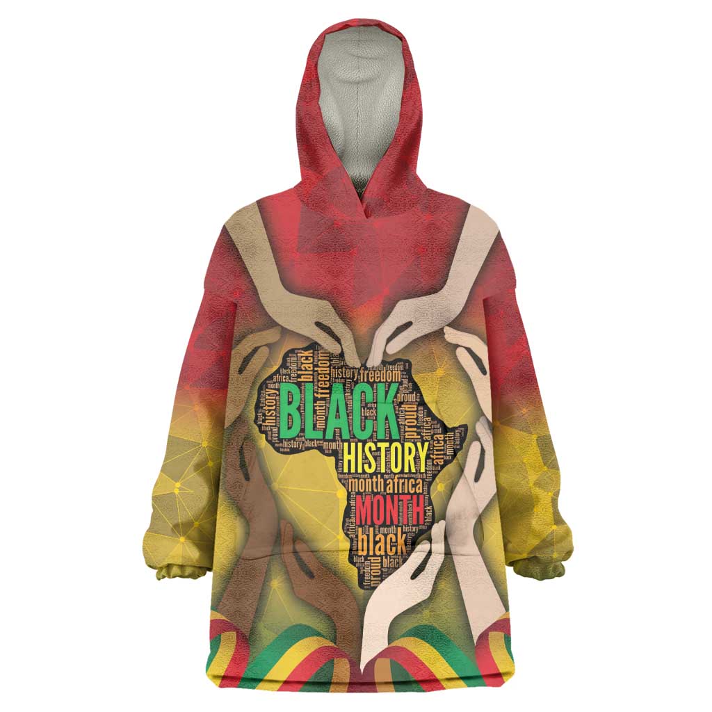 Black History Month Kid Wearable Blanket Hoodie I Am Black