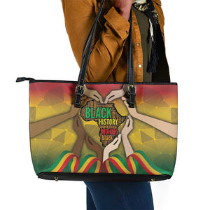 Black History Month Leather Tote Bag I Am Black