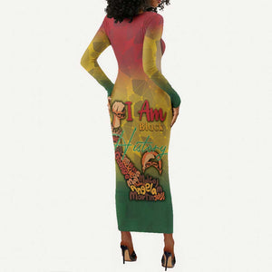 Black History Month Long Sleeve Bodycon Dress I Am Black