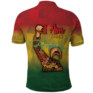 Black History Month Polo Shirt I Am Black
