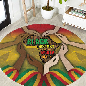 Black History Month Round Carpet I Am Black