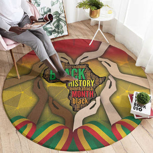 Black History Month Round Carpet I Am Black