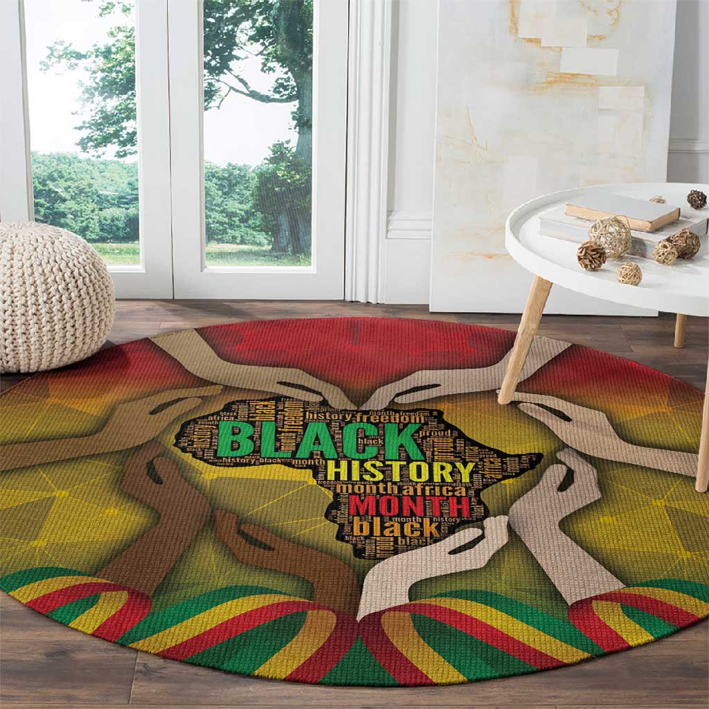 Black History Month Round Carpet I Am Black