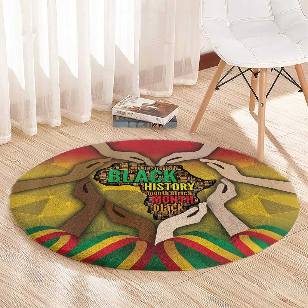 Black History Month Round Carpet I Am Black