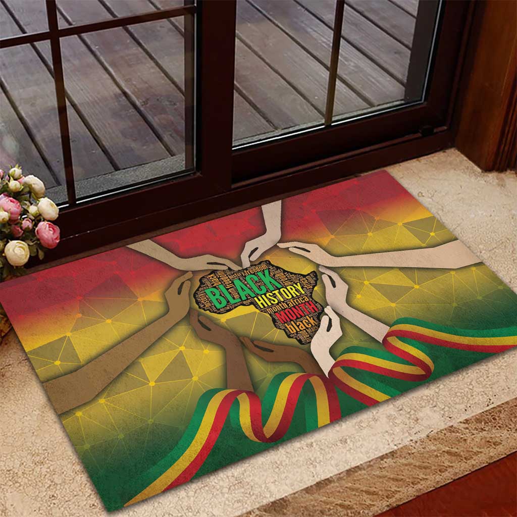 Black History Month Rubber Doormat I Am Black