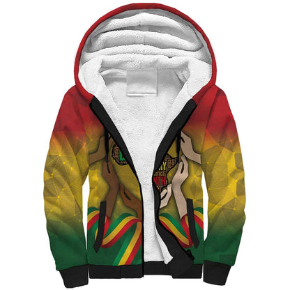 Black History Month Sherpa Hoodie I Am Black