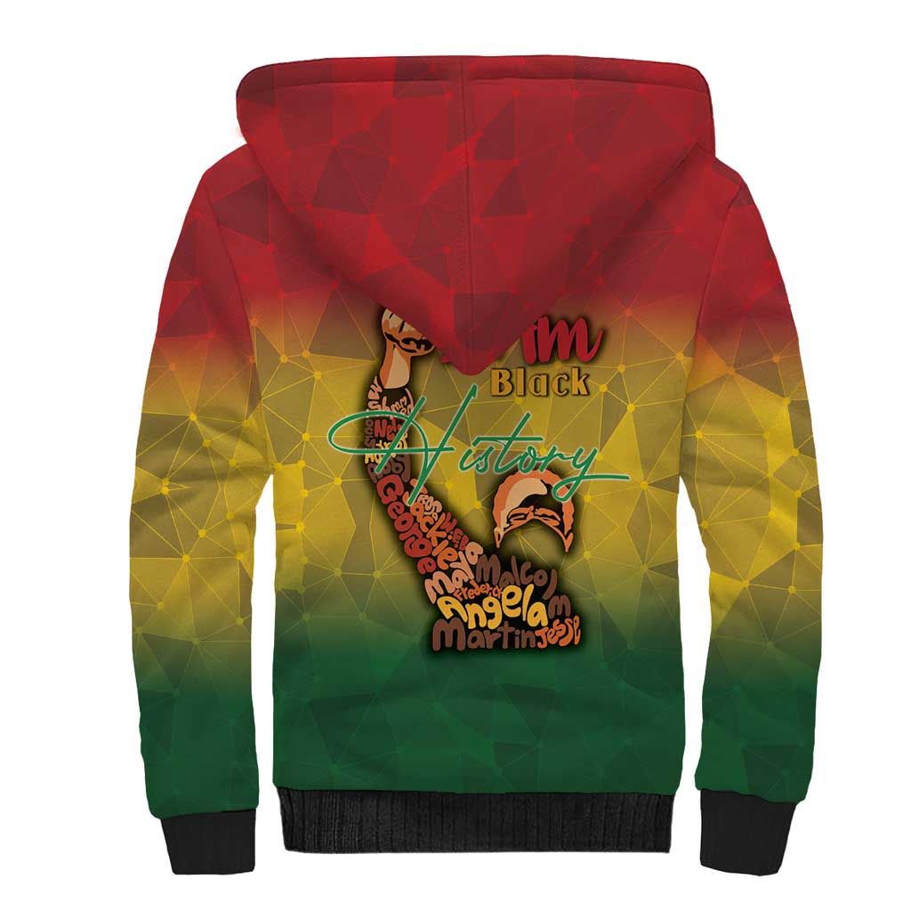 Black History Month Sherpa Hoodie I Am Black