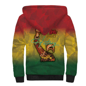 Black History Month Sherpa Hoodie I Am Black