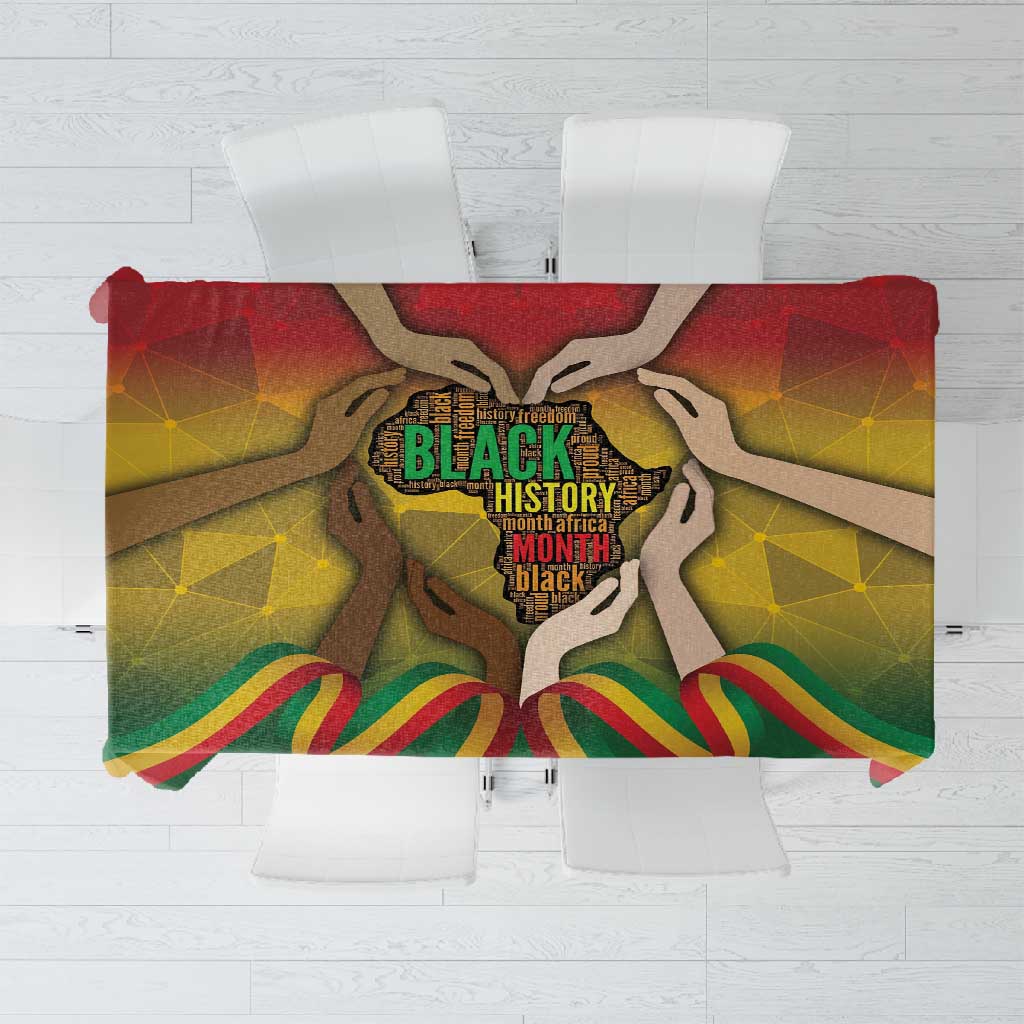 Black History Month Tablecloth I Am Black