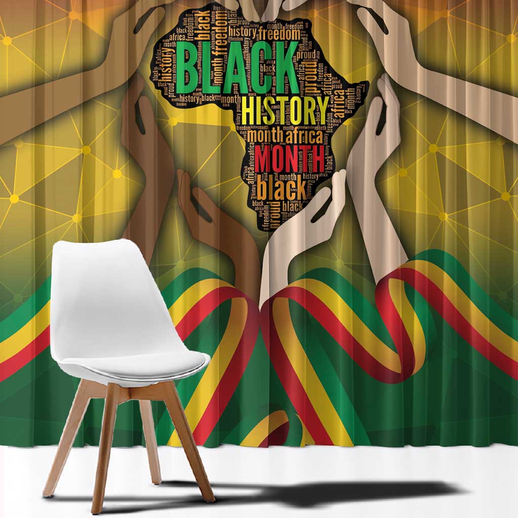 Black History Month Window Curtain I Am Black