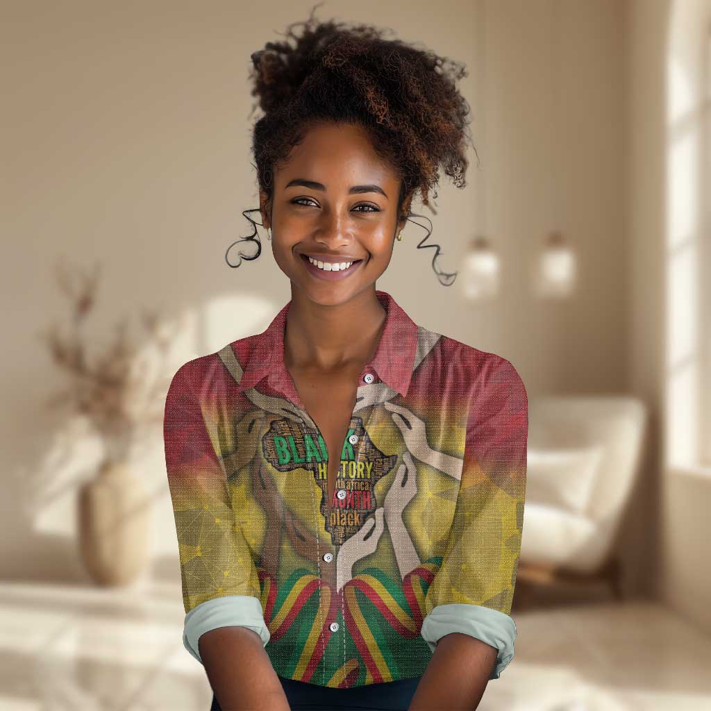 Black History Month Women Casual Shirt I Am Black