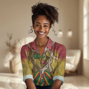 Black History Month Women Casual Shirt I Am Black