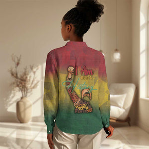 Black History Month Women Casual Shirt I Am Black
