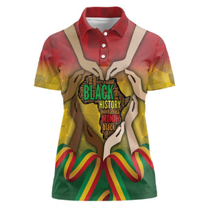 Black History Month Women Polo Shirt I Am Black