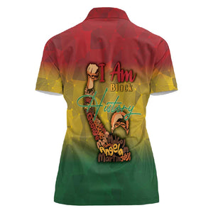 Black History Month Women Polo Shirt I Am Black