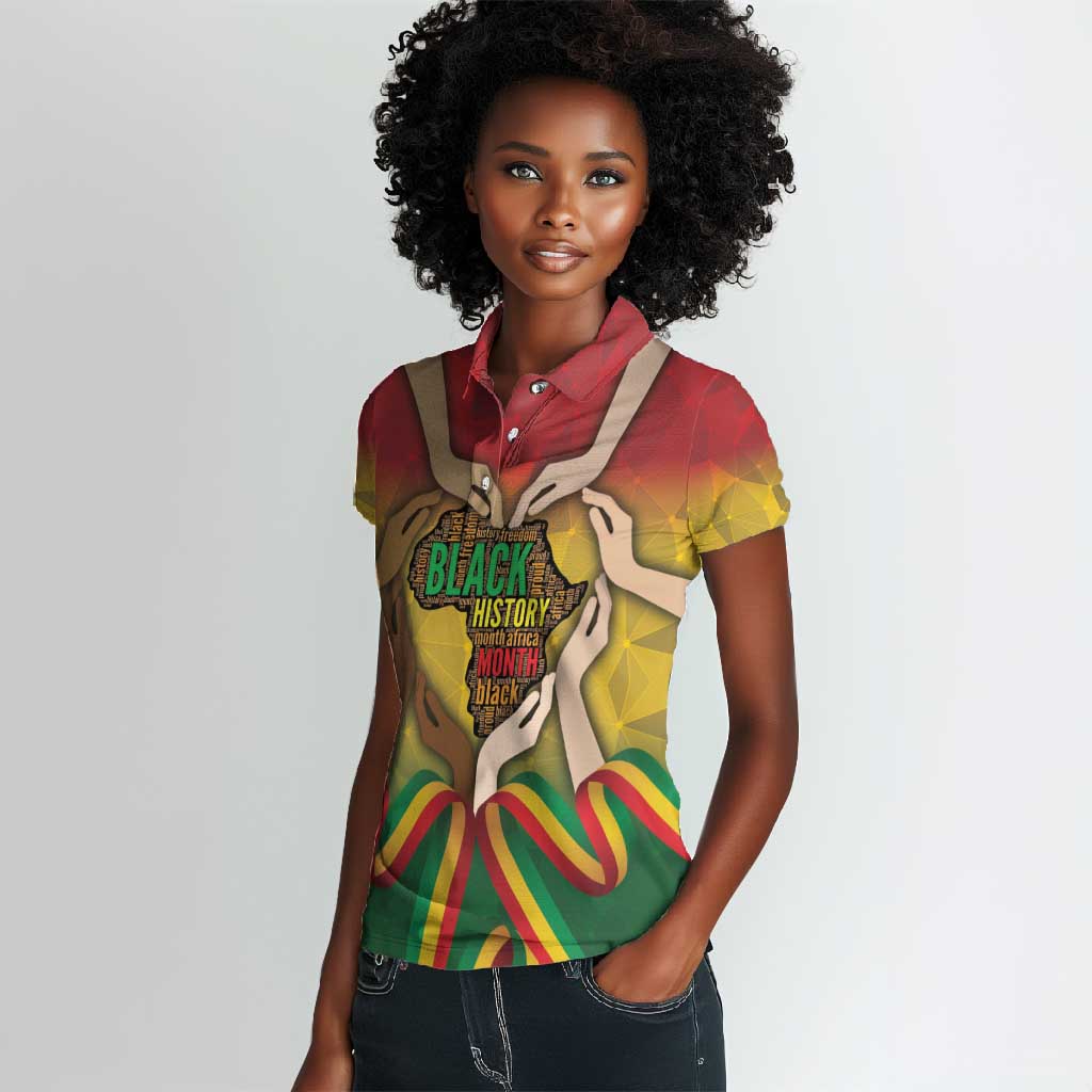 Black History Month Women Polo Shirt I Am Black