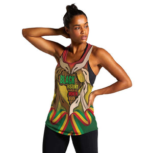 Black History Month Women Racerback Tank I Am Black