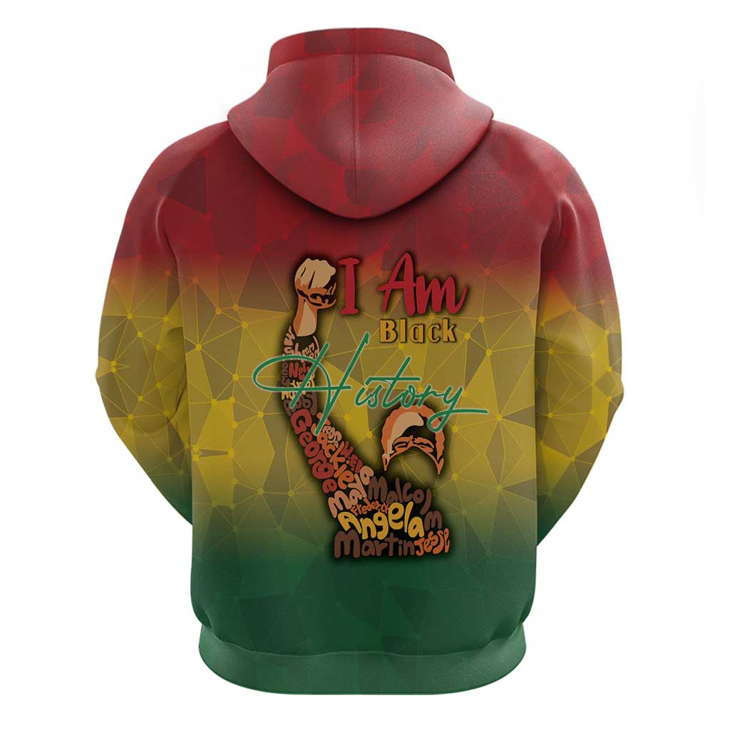 Black History Month Zip Hoodie I Am Black