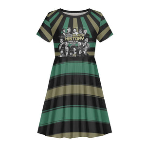 Black History Month Kid Short Sleeve Dress Civil Rights Leaders