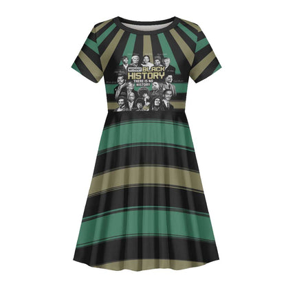 Black History Month Kid Short Sleeve Dress Civil Rights Leaders