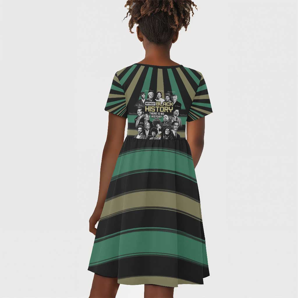 Black History Month Kid Short Sleeve Dress Civil Rights Leaders